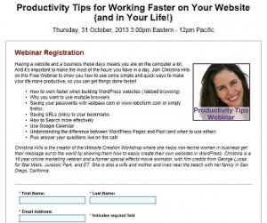 Christina Hills - Free Productivity Webinar