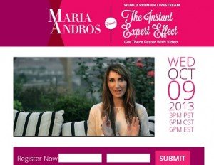 Maria Andros - Free Training - The Instant Expert Effect