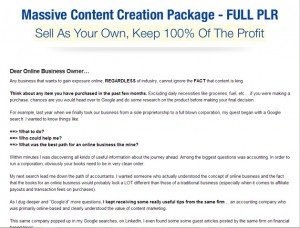 Content Creation PLR Pack