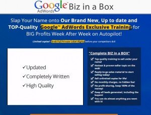 Google Adwords Business in a Box PLR